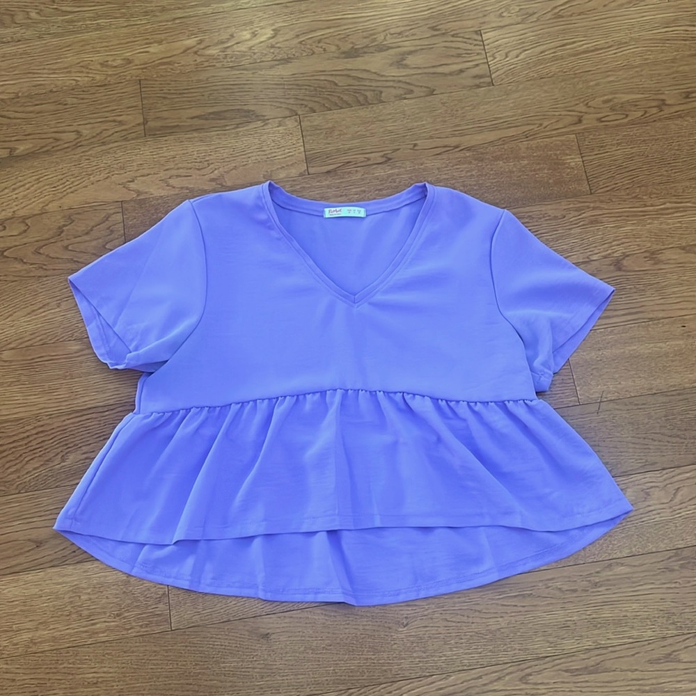 Purple Cropped Blouse
